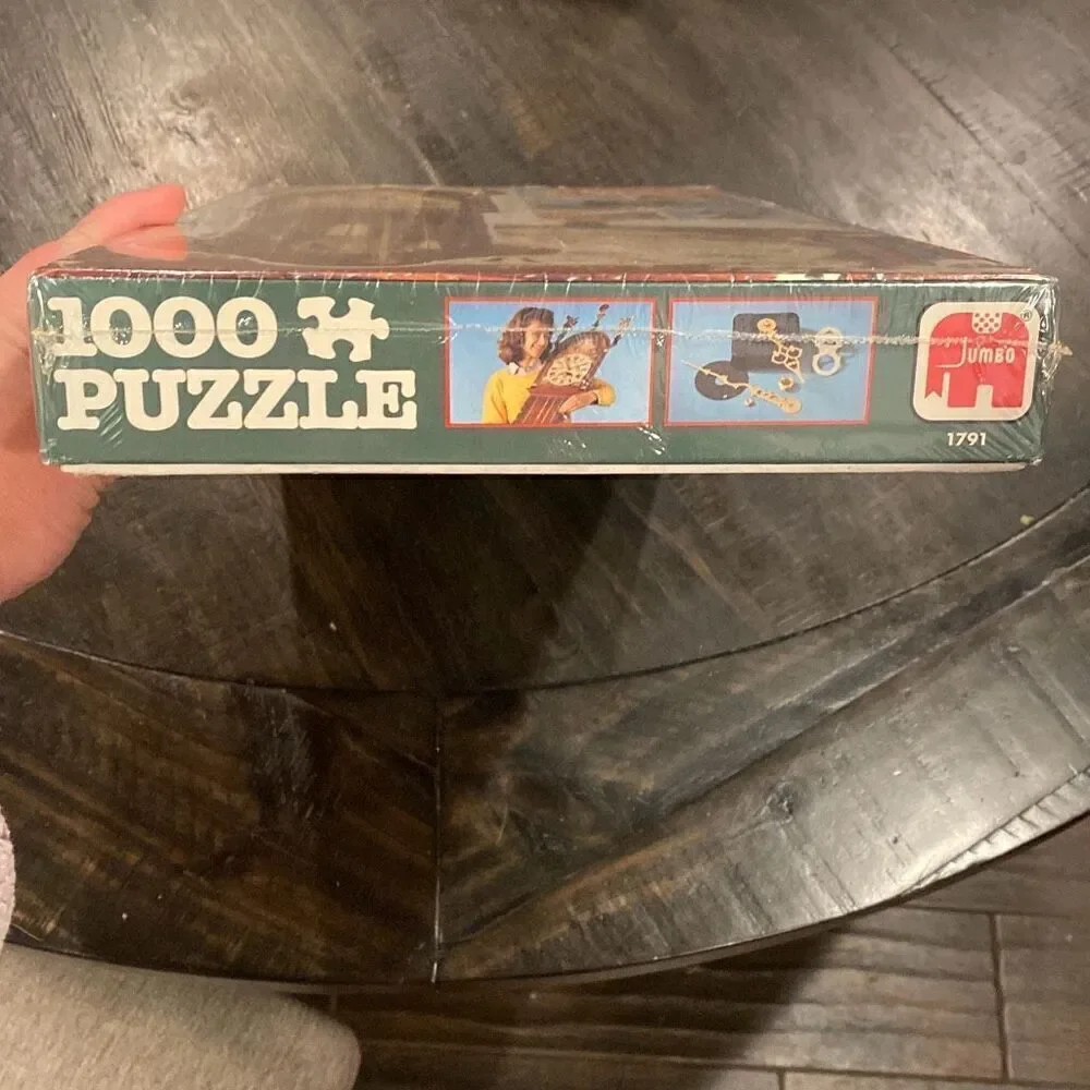 VTG 1984 Jumbo Dutch 1000 Piece Puzzle 54” Clock SEALED NEW